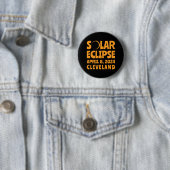 Solar Eclipse 2024 Cleveland Ohio Ronde Button 5,7 Cm (In situ)