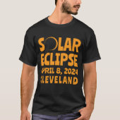 Solar Eclipse 2024 Cleveland Ohio T-shirt (Voorkant)