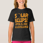 Solar Eclipse 2024 Cleveland Ohio T-shirt (Voorkant)