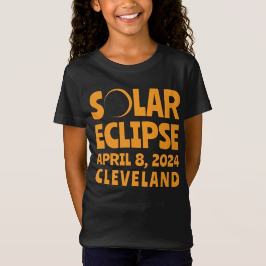 Solar Eclipse 2024 Cleveland Ohio T-shirt (Voorkant)