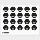 Solar Eclipse 2024 Cleveland Skyline Ohio Solar Ec Ronde Sticker (Vel)