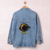 Solar Eclipse 2024 Custom Trendy Modern Denim Jacket (Hangar)