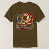 Solar Eclipse 2024 Design Hunting en de Amerikaans T-shirt (Design voorkant)