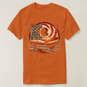 Solar Eclipse 2024 Design Hunting en de Amerikaans T-shirt (Design voorkant)