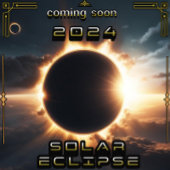 Solar Eclipse 2024 filmstijl Poster