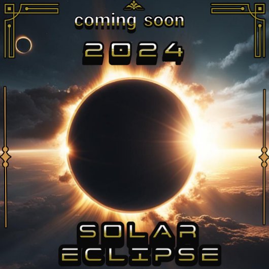 Solar Eclipse 2024 filmstijl Poster