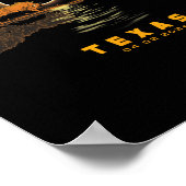 Solar Eclipse 2024 Gitaar 04.08.24 Totaliteit Texa Poster (Hoek)
