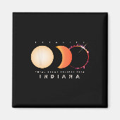 Solar Eclipse 2024 Indiana Totale Eclipse Astronom Magneet (Voorkant)