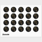 Solar Eclipse 2024 Kat Dragen Eclipse Bril Ronde Sticker (Vel)