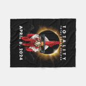 Solar Eclipse 2024 Kip Haan Fleece Deken (Voorkant (Horizontaal))