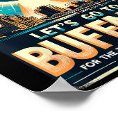 Solar Eclipse 2024 Let#39; s Ga naar Buffalo New Y Poster (Hoek)