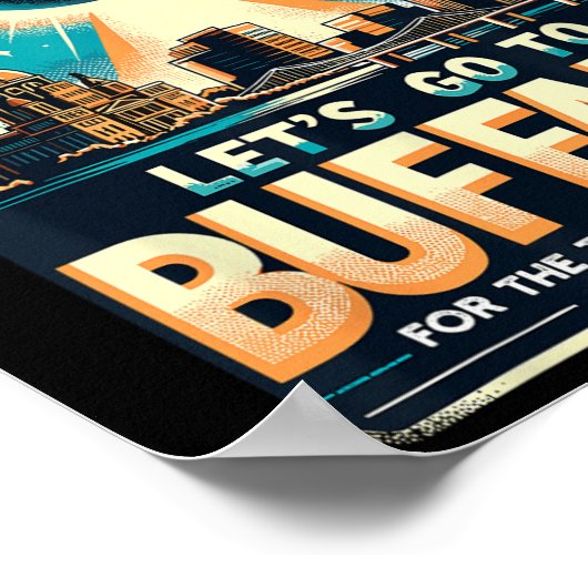 Solar Eclipse 2024 Let#39; s Ga naar Buffalo New Y Poster (Hoek)