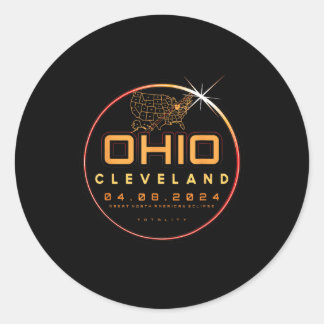 Solar Eclipse 2024 Ohio Cleveland Total Eclipse To Ronde Sticker