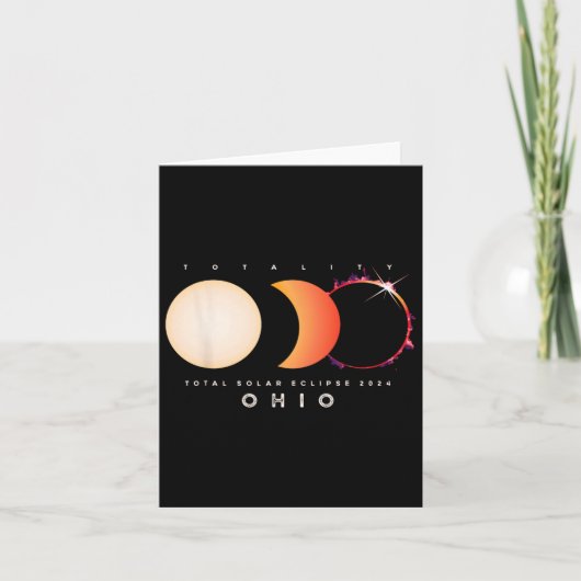 Solar Eclipse 2024 Ohio Total Eclipse America Grap Kaart (Voorkant)