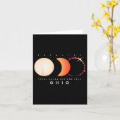 Solar Eclipse 2024 Ohio Total Eclipse America Grap Kaart (Gele Bloem)