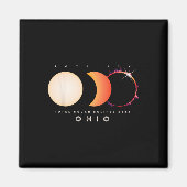 Solar Eclipse 2024 Ohio Total Eclipse America Grap Magneet (Voorkant)