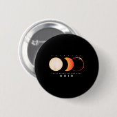 Solar Eclipse 2024 Ohio Total Eclipse America Grap Ronde Button 5,7 Cm (Voorkant /achterkant)