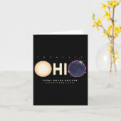 Solar Eclipse 2024 Ohio Total Eclipse Astronomy Gr Kaart (Gele Bloem)