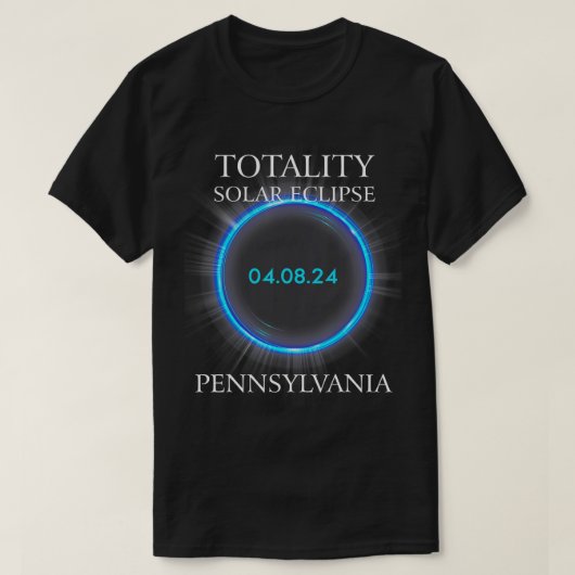 Solar Eclipse 2024 Pennsylvania 040824 Astronomy L T-shirt (Design voorkant)