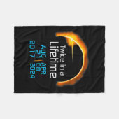 Solar Eclipse 2024 Schattigee Solar Eclipse Kinder Fleece Deken (Voorkant (Horizontaal))