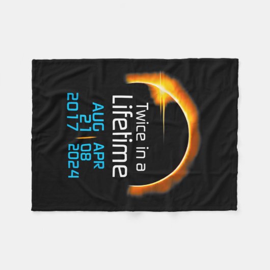 Solar Eclipse 2024 Schattigee Solar Eclipse Kinder Fleece Deken (Voorkant (Horizontaal))