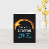 Solar Eclipse 2024 Schattigee Solar Eclipse Kinder Kaart (Gele Bloem)