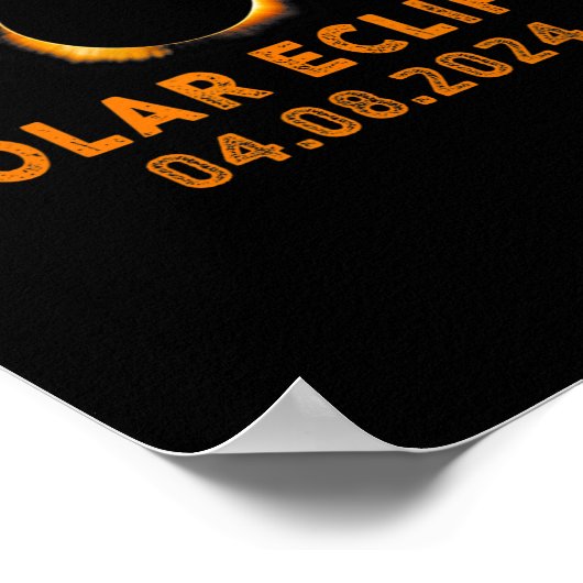 Solar Eclipse 2024 Schattigee Solar Eclipse Kinder Poster (Hoek)