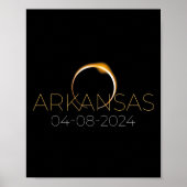 Solar Eclipse 2024 staat Arkansas Totaal Solar Ecl Poster (Voorkant)