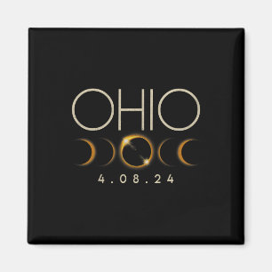 Solar Eclipse 2024 staat Ohio Totale Zonsverduiste Magneet