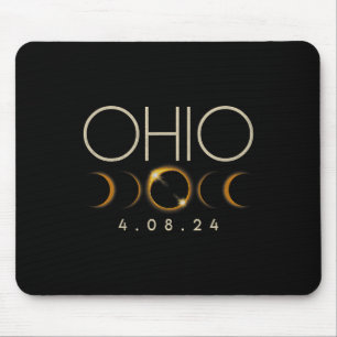 Solar Eclipse 2024 staat Ohio Totale Zonsverduiste Muismat