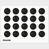 Solar Eclipse 2024 staat Ohio Totale Zonsverduiste Ronde Sticker (Vel)