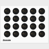 Solar Eclipse 2024 staat Ohio Totale Zonsverduiste Ronde Sticker (Vel)