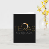 Solar Eclipse 2024 staat Texas Total Solar Eclipse Kaart (Gele Bloem)