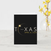 Solar Eclipse 2024 staat Texas Total Solar Eclipse Kaart (Gele Bloem)