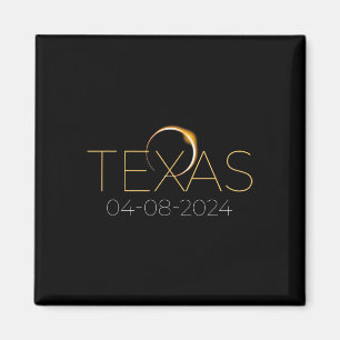 Solar Eclipse 2024 staat Texas Total Solar Eclipse Magneet
