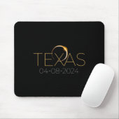 Solar Eclipse 2024 staat Texas Total Solar Eclipse Muismat (Met muis)