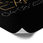 Solar Eclipse 2024 staat Texas Total Solar Eclipse Poster (Hoek)