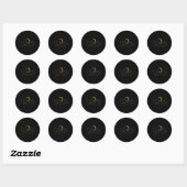 Solar Eclipse 2024 staat Texas Total Solar Eclipse Ronde Sticker (Vel)