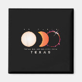 Solar Eclipse 2024 Texas Total Eclipse America Gra Magneet (Voorkant)
