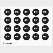 Solar Eclipse 2024 Texas Total Eclipse Astronomy G Ronde Sticker (Vel)