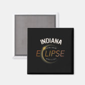 Solar Eclipse 2024 Totaal Zonne-Eclipse State Indi Magneet (Voorkant / Achterkant)
