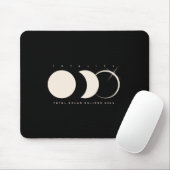 Solar Eclipse 2024 Total Eclipse Astronomy Graphic Muismat (Met muis)