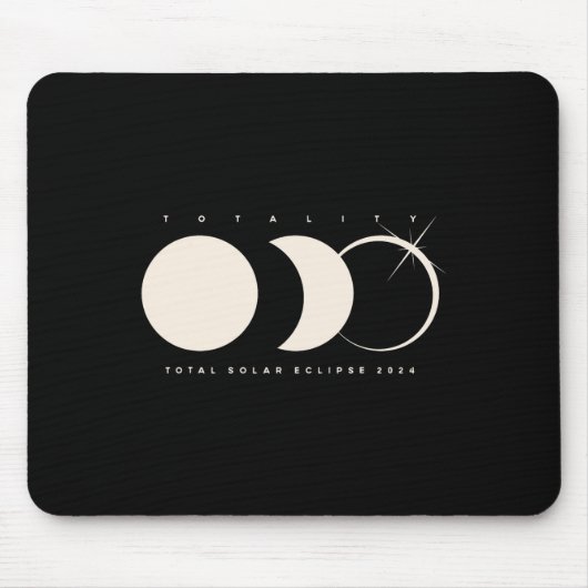 Solar Eclipse 2024 Total Eclipse Astronomy Graphic Muismat (Voorkant)