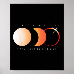 Solar Eclipse 2024 Totale Eclipse Astronomie Sun G Poster