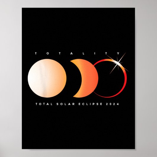 Solar Eclipse 2024 Totale Eclipse Astronomie Sun G Poster (Voorkant)