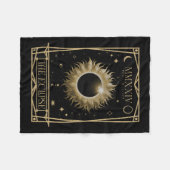 Solar Eclipse 2024 Totale Eclipse Astronomie Tarot Fleece Deken (Voorkant (Horizontaal))