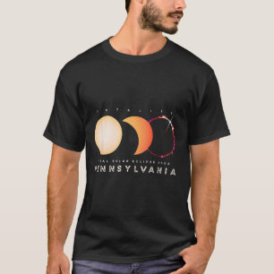 Solar Eclipse 2024 Totale Eclipse Pennsylvania Gra T-shirt
