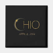Solar Eclipse 2024 Totale Solar Eclipse State Ohio Magneet (Voorkant)