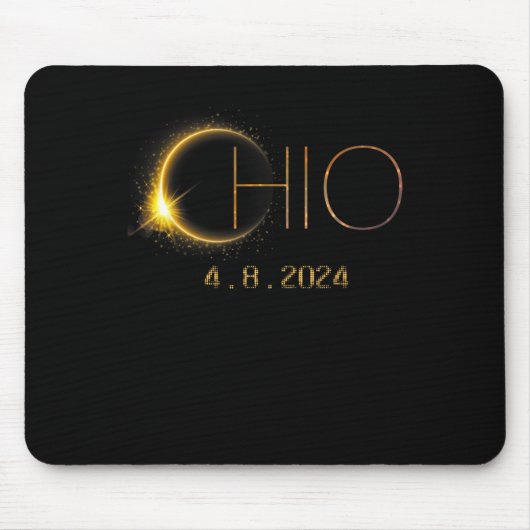 Solar Eclipse 2024 Totale Solar Eclipse State Ohio Muismat (Voorkant)