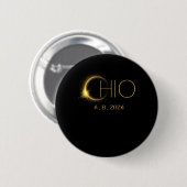 Solar Eclipse 2024 Totale Solar Eclipse State Ohio Ronde Button 5,7 Cm (Voorkant /achterkant)